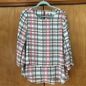 Beautiful, pink and black fall blouse